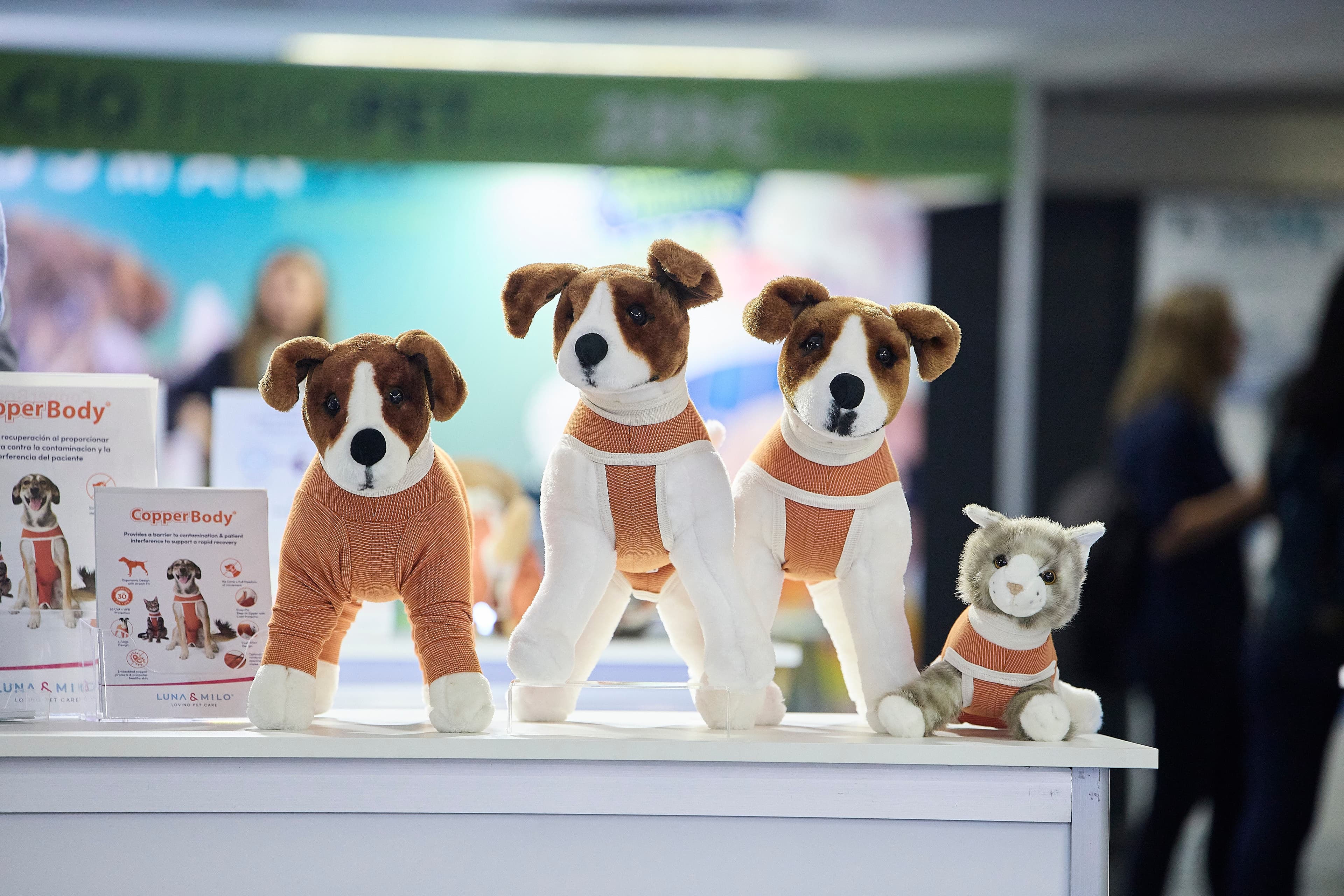 CopperBody product display at a veterinary expo
